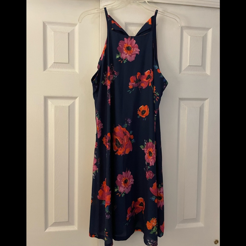 Amazon Blue Floral Dress - L